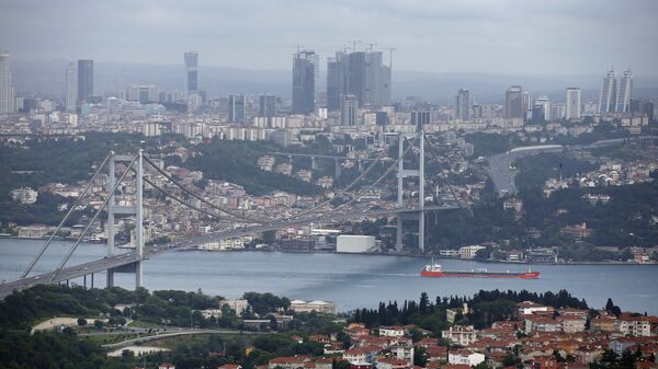 This Sunday, June 7, 2015 file photo shows a view of Istanbul with the Bosporus and the Bosporus Bridge in Turkey - Sputnik International