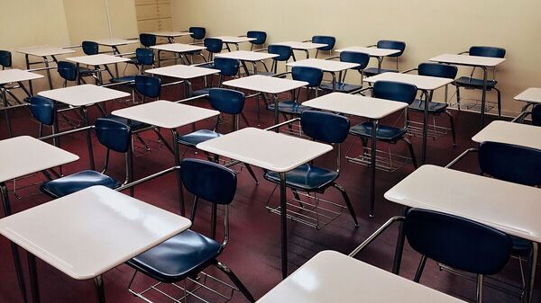 Chairs are seen in a classroom - Sputnik International