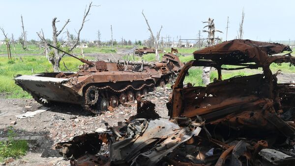 Ukrainian Armed Forces' destroyed military hardware. File photo - Sputnik International