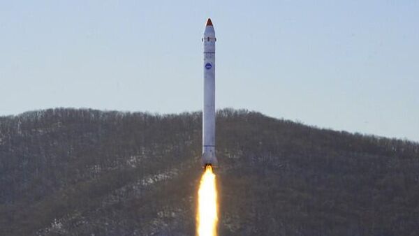 North Korea's National Aerospace Development Administration conducts a final-stage test for development of a reconnaissance satellite at the Sohae Satellite Launching Ground on December 18, 2022 - Sputnik International
