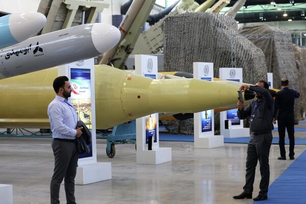 Missiles on display during the exhibition. - Sputnik International