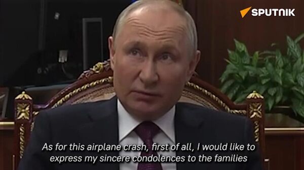 Russian President Vladimir Putin Delivers Speech Regarding the Plane Crash in the Tver Region - Sputnik International