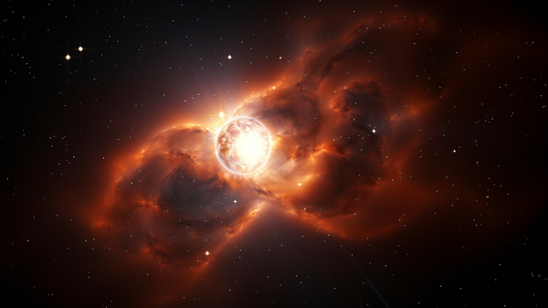 Illustration of a T. Tauri Star, created by Midjourney AI - Sputnik International