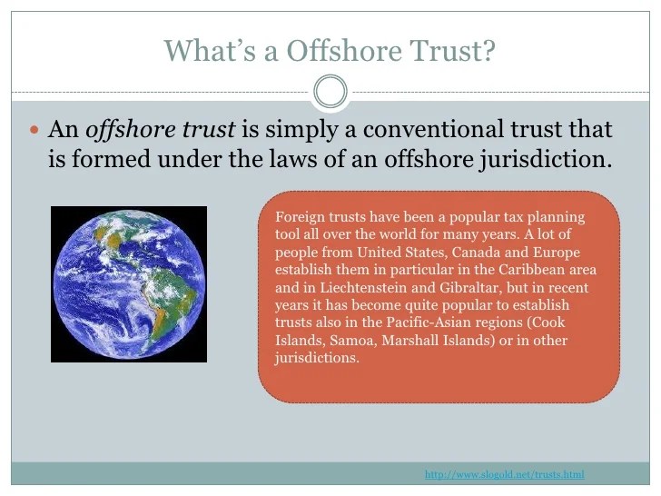 Offshore Offshore trust accounts