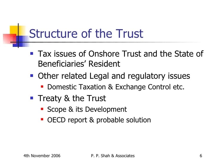 Offshore trust accounts